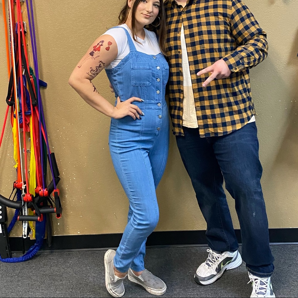 Denim look alike jumpsuit